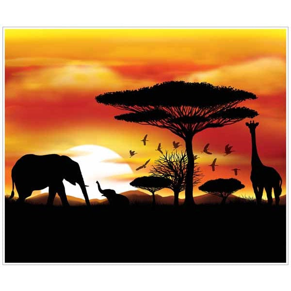 Safari Insta-Mural Wall Backdrop, 5 ft x 6 ft