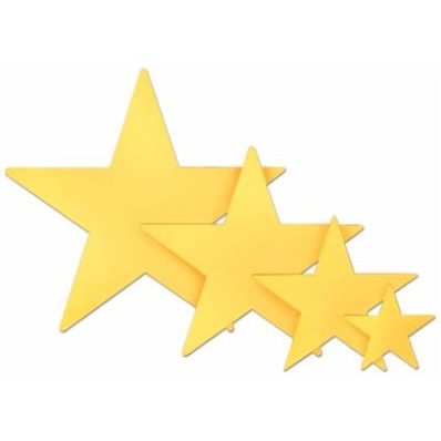 15 Inch Gold Foil Star Decoration