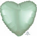Mint Green Satin Luxe Heart Foil Balloon, 18 Inch