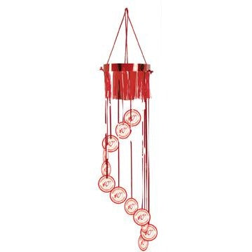 40th Anniversary Shimmer Spiral Hanging Decoration, 40 Inches