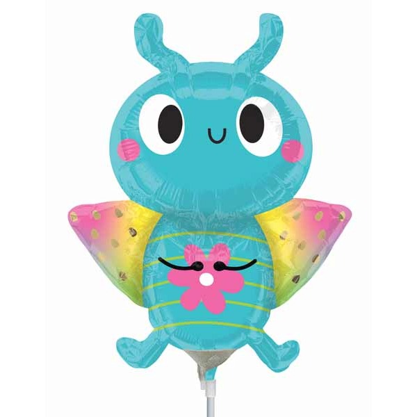Happy Beetle Bug Mini Shape Foil Balloon