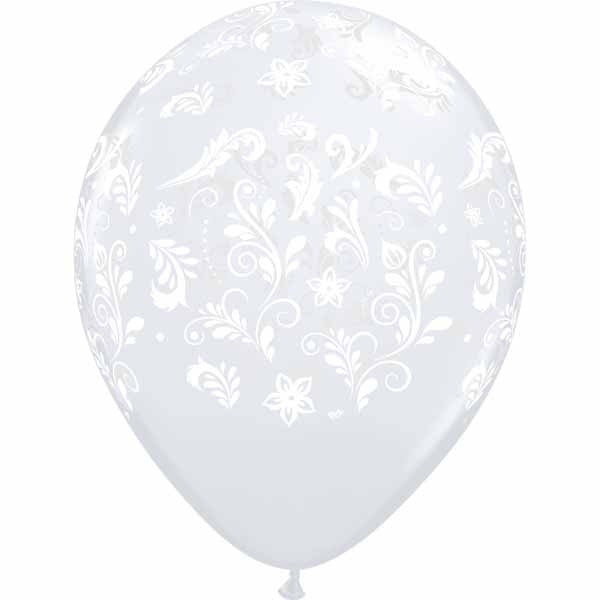 DAMASK CLEAR W/WHITE