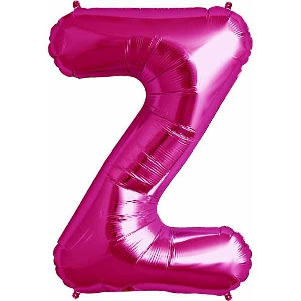 34-Inch Magenta Letter Z Balloon