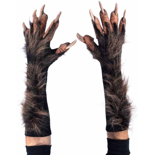 Brown Wolf Costume Gloves