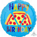 Pizza Happy Birthday 18-Inch Round Foil Balloon