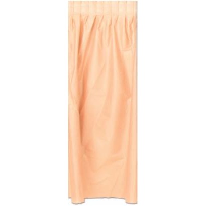 Apricot Plastic Table Skirt, 29 Inches x 14 Feet