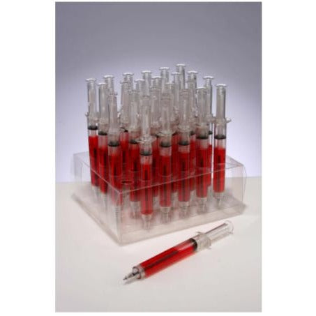 Syringe Novelty Pen with Red Ink