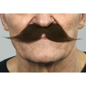 Dark Brown Costume Moustache, 16 cm