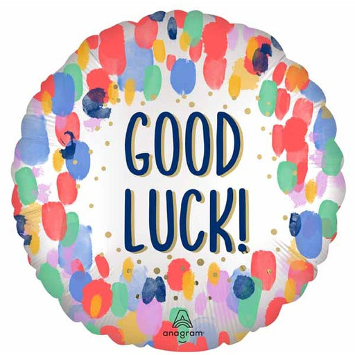 Painterly Good Luck 18-Inch Round Foil Balloon