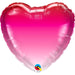 Pink Ombré Heart Foil Balloon, 18 Inch