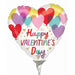 Heart on Hearts Valentine's Day 9-Inch Heart Foil Balloon