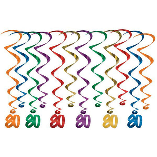 Dynamic Multicolor Whirls Vibrant Party Decor for Every Occasion (12/Pk)