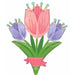 Spring Cheer Tulips 38-Inch Shaped Foil Balloon