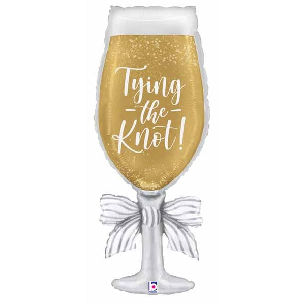 Tying the Knot Champagne 34-Inch Foil Balloon