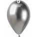 Gemar 13" Shiny Silver Latex Balloons, 25 Count