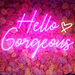 Hello Gorgeous Neon Sign - Custom LED Neon Lights for Bedroom or Bar