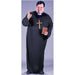 Men's Plus Size Priest Costume with Robe and Collar