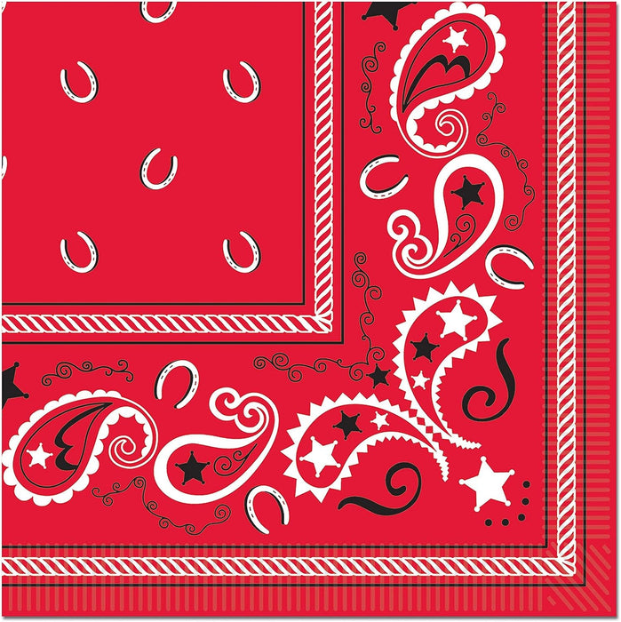 Bandana Printed Lunch Napkins 16/PK