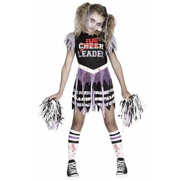 Zombie Fearleader Child Costume, Size 8-10