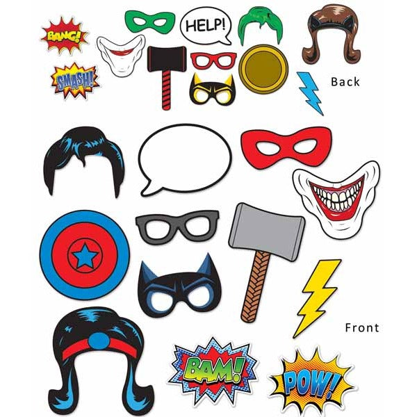 HERO PHOTO FUN SIGNS PRINT 2 SIDES 12/PKG