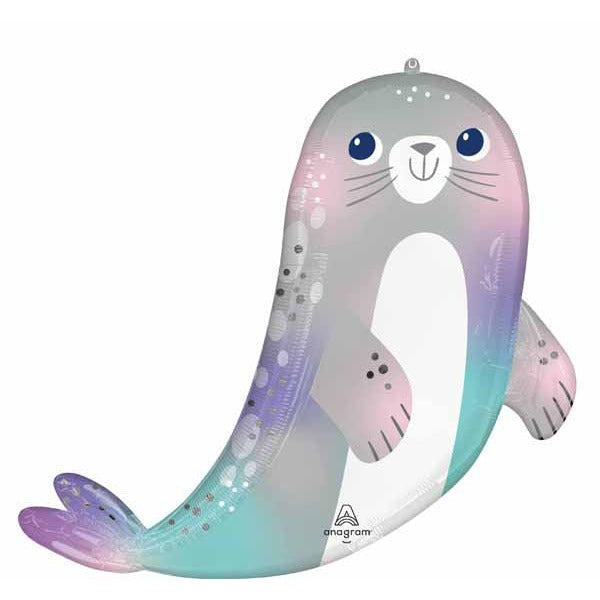 Under the Sea Seal 30-Inch Shaped Foil Balloon