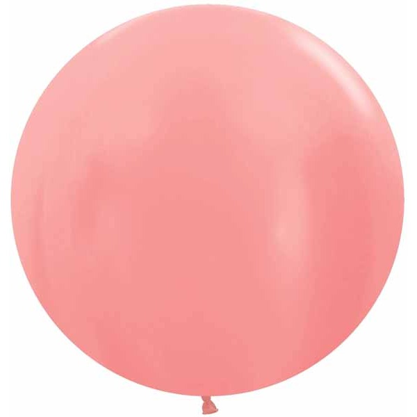 36-Inch Metallic Rose Gold Latex Balloons, 2-Pack