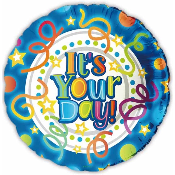 It's Your Day Streamer 18-Inch Foil Balloon