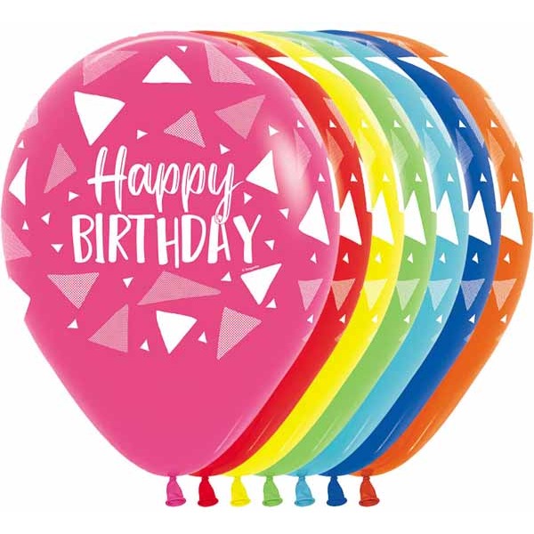 HBD TRIANGLES ASST 11" SEMPERTEX 50/BG