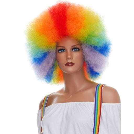Jumbo Rainbow Clown Wig