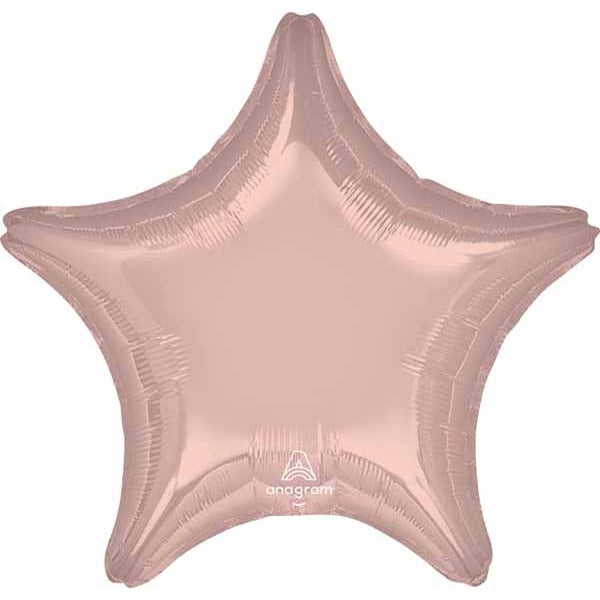 19 Inch Metallic Pearl Pastel Pink Star Foil Balloon