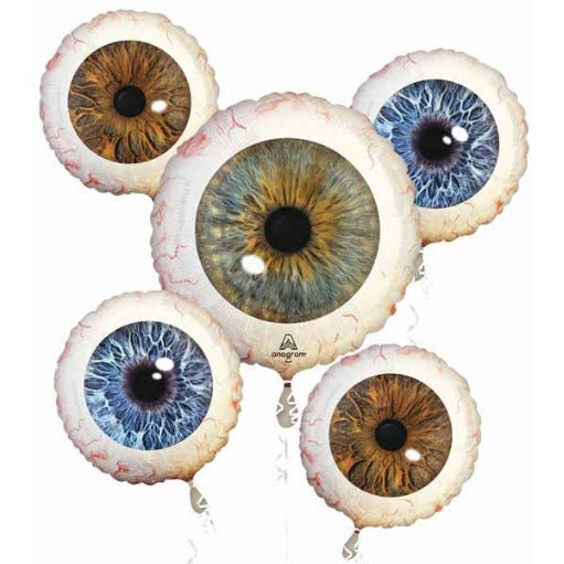 Creepy Eyeballs Halloween Foil Balloon Bouquet