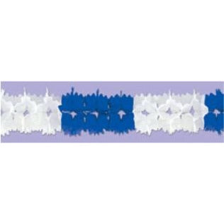 Blue and White Pageant Garland, 14.5 ft