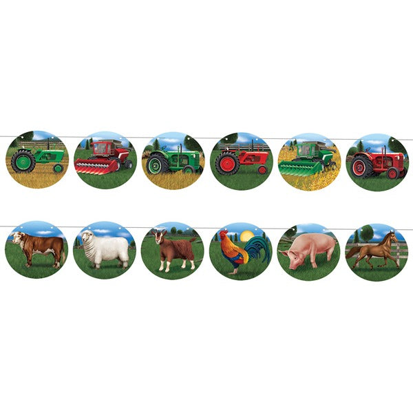 Tractor & Farm Animal Streamer Set