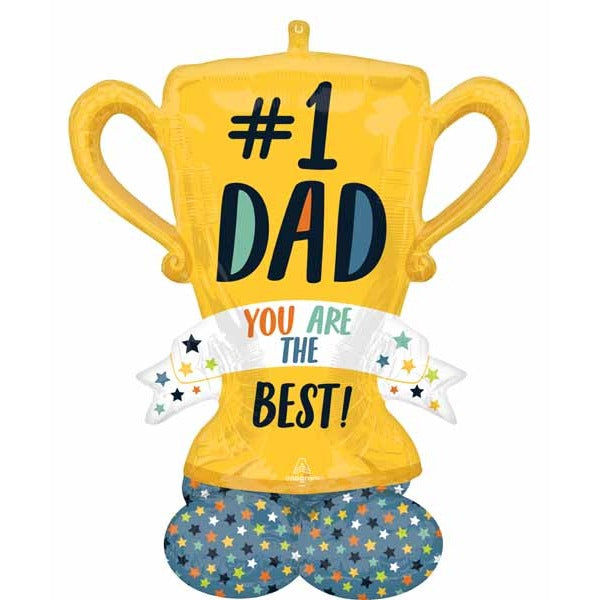 Best Dad Trophy 43-Inch AirLoonz Foil Balloon