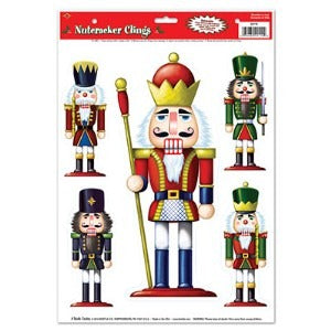 Nutcracker Christmas Clings, 5 per Sheet