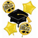True to Your School Yellow Graduation Foil Balloon Bouquet