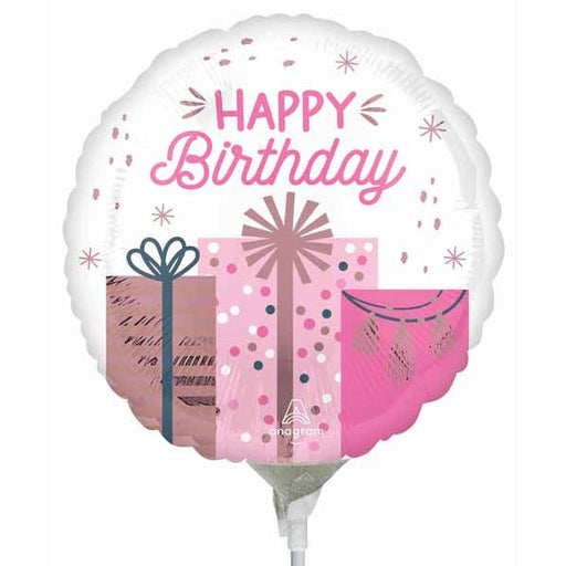 Pastel Happy Birthday 9-Inch Round Foil Balloon