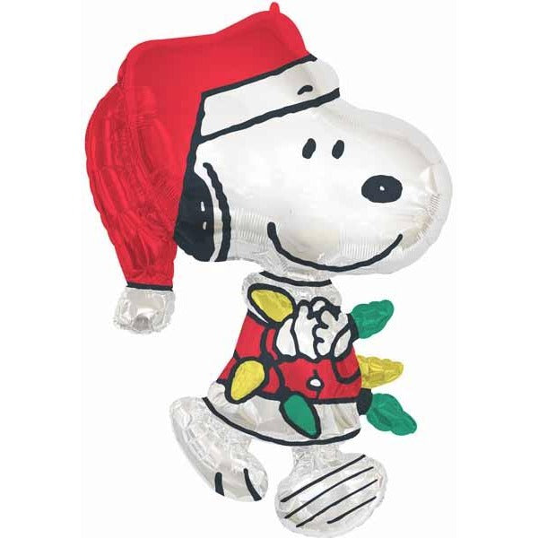 Peanuts Santa Snoopy 34-Inch Shaped Foil Balloon