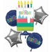 Modern Happy Birthday Foil Balloon Bouquet