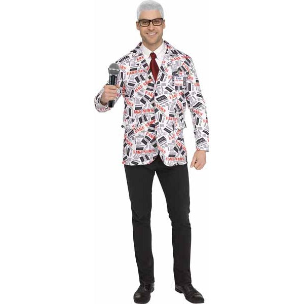 Fake News Adult Costume Jacket, Up to 44R