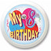 8th Birthday Blinking Button - 2 Inch (3/Pk)