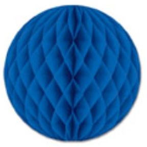 Blue Art-Tissue Ball Decoration, 12 Inch