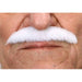Pure White Self-Adhesive Costume Moustache