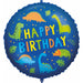Happy Birthday Dino Foil Balloon, 18 Inch