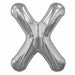 34-Inch Silver Letter X Balloon
