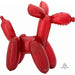 Red Balloon Dog Foil Balloon, 19 Inch