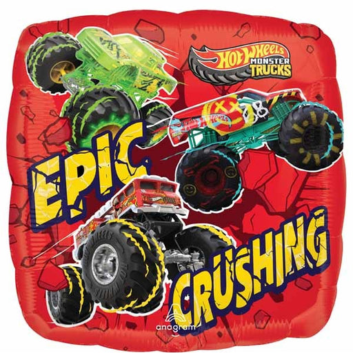 Hot Wheels Trucks 18-Inch Square Foil Balloon