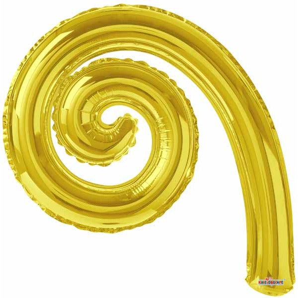 14-Inch Gold Kurly Spiral Foil Balloon