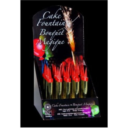 4.5-Inch Pyro Fountain Cake Toppers, 25 Count