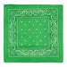 Green Western Bandana, 22 x 22 Inches